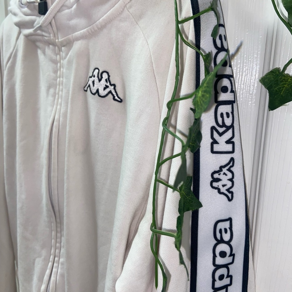 Kappa White Zip-Up Hoodie - Picture 2 of 3
